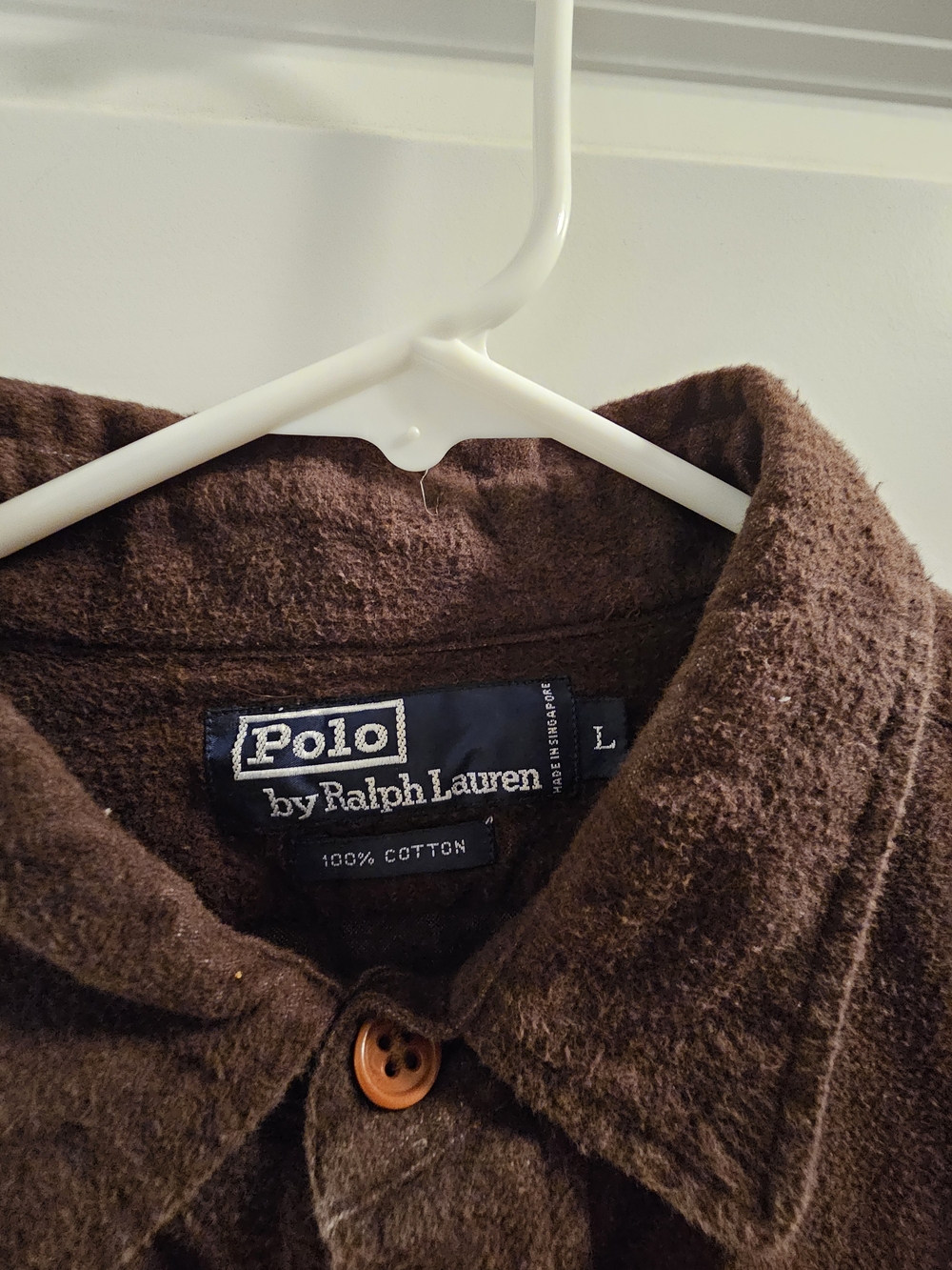 Polo by Ralph Lauren Brown Cotton Button-Up Shirt